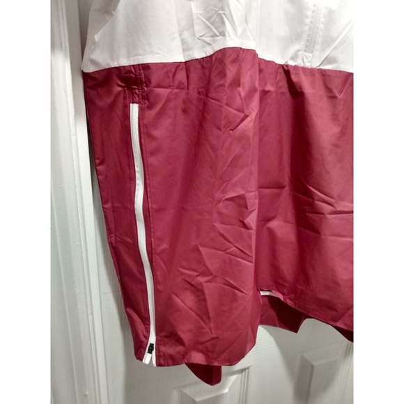 Nike 1/2 Zip White Maroon Coaches Jacket Windbreaker Men's XXL - Picture 7 of 16